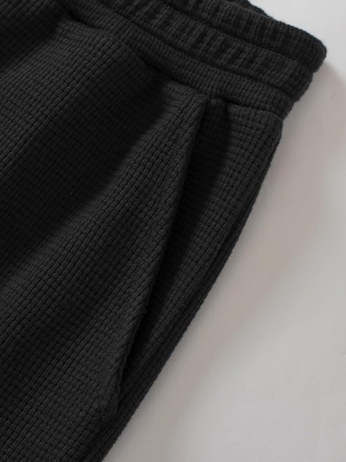 Latuza Women's Petite Waffle Knit Lounge Set Petite Length Pajamas - Image 4