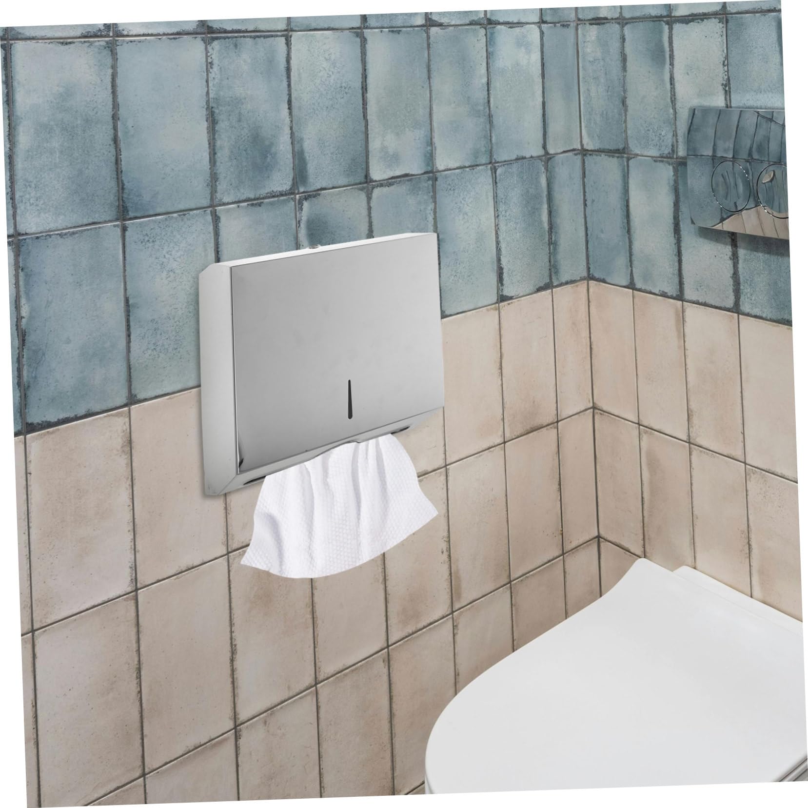 PartyKindom Dispensador De Toallas De Papel Montaje Pared Soporte De Inoxidable para Baños Públicos y Hospitales Diseño Duradero y Fácil Instalación