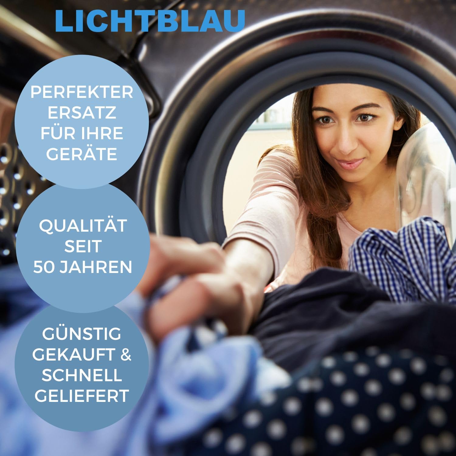 LICHTBLAU Edelstahl Panzerschlauch Verlängerung | 1,5m | 3/4 Zoll | Zulaufschlauch für Waschmaschine & Spülmaschine, geeignet für Aquastop-Systeme