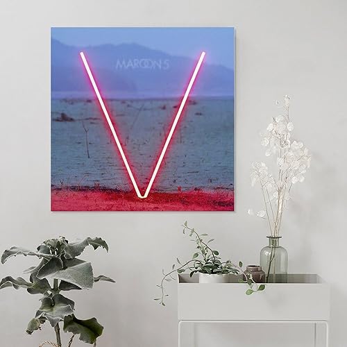 Miniatura 5 de DAXXIN Póster de lienzo granate de 5 V, pintura decorativa para pared, sala de estar, dormitorio, decoración, regalo, sin marco, estilo 12 x 12