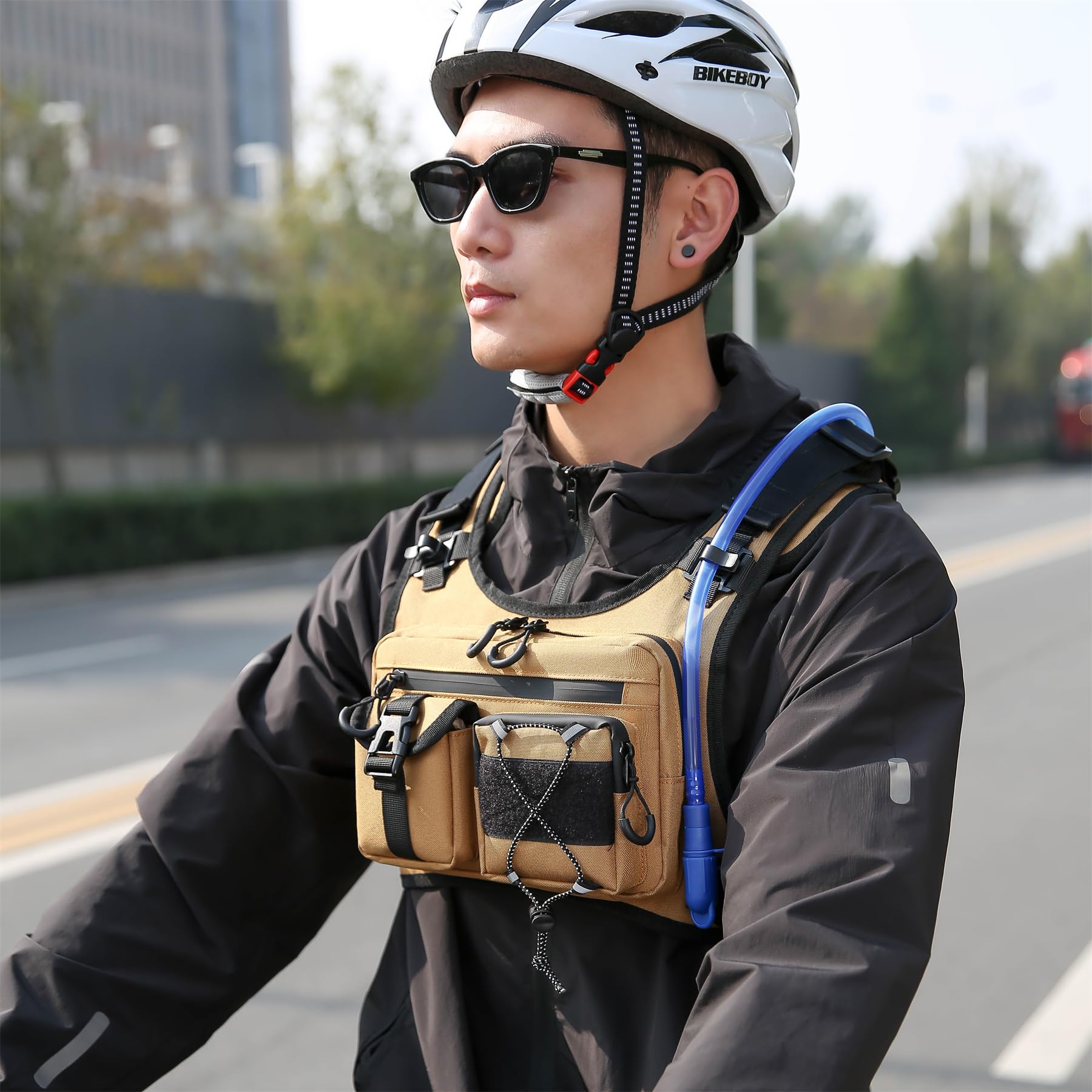 Lauftasche, Trinkweste, Fahrrad-Trinkrucksack, 5 l, für Damen und Herren, leichter Trinkrucksack für Marathon, Trail-Rennen, Joggen, Wandern und Klettern.