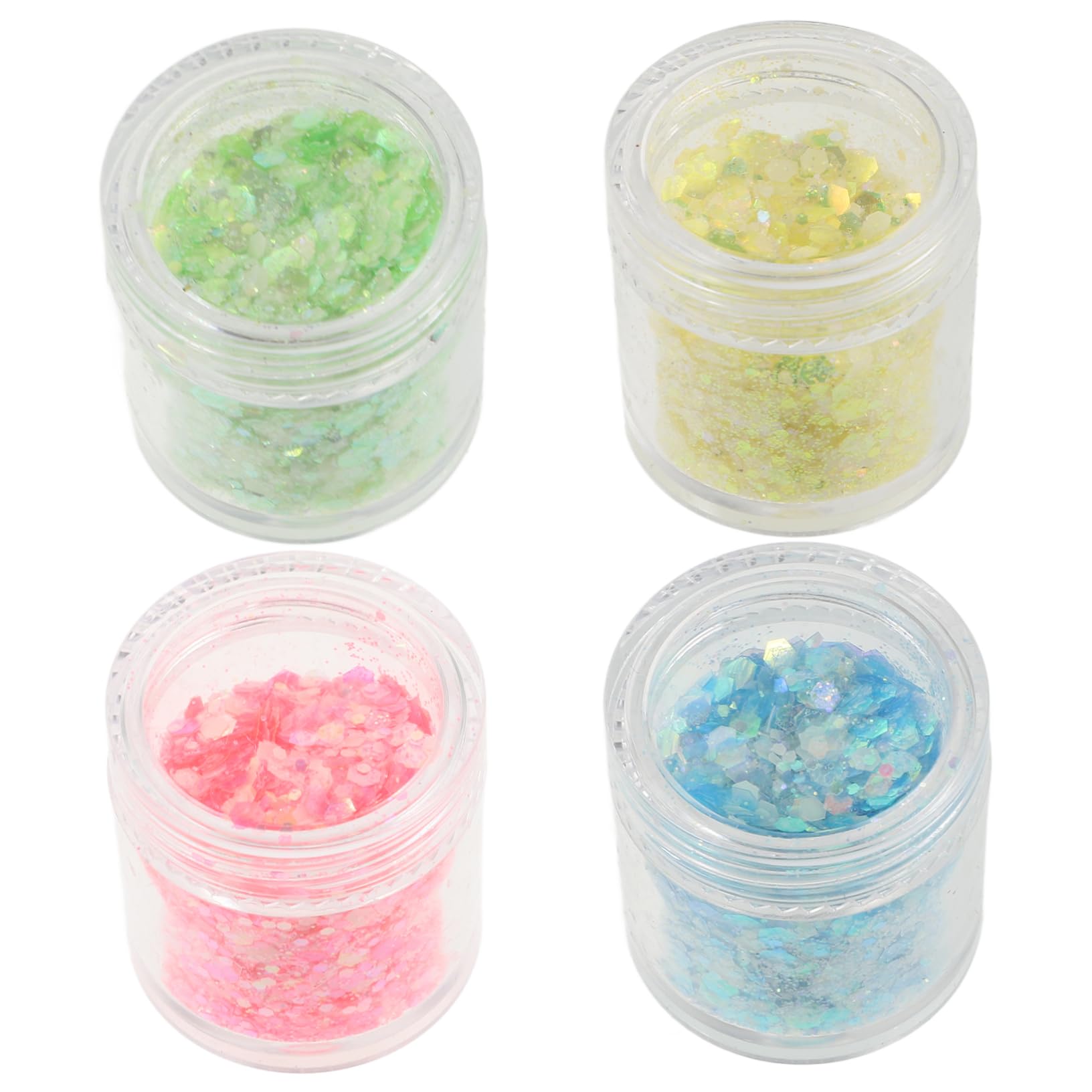DOITOOL Pack Luminous Nail Glitter Flakes Chunky Glitter for Acrylic Nails Charms Face Body Makeup for Festivals Special Occasions