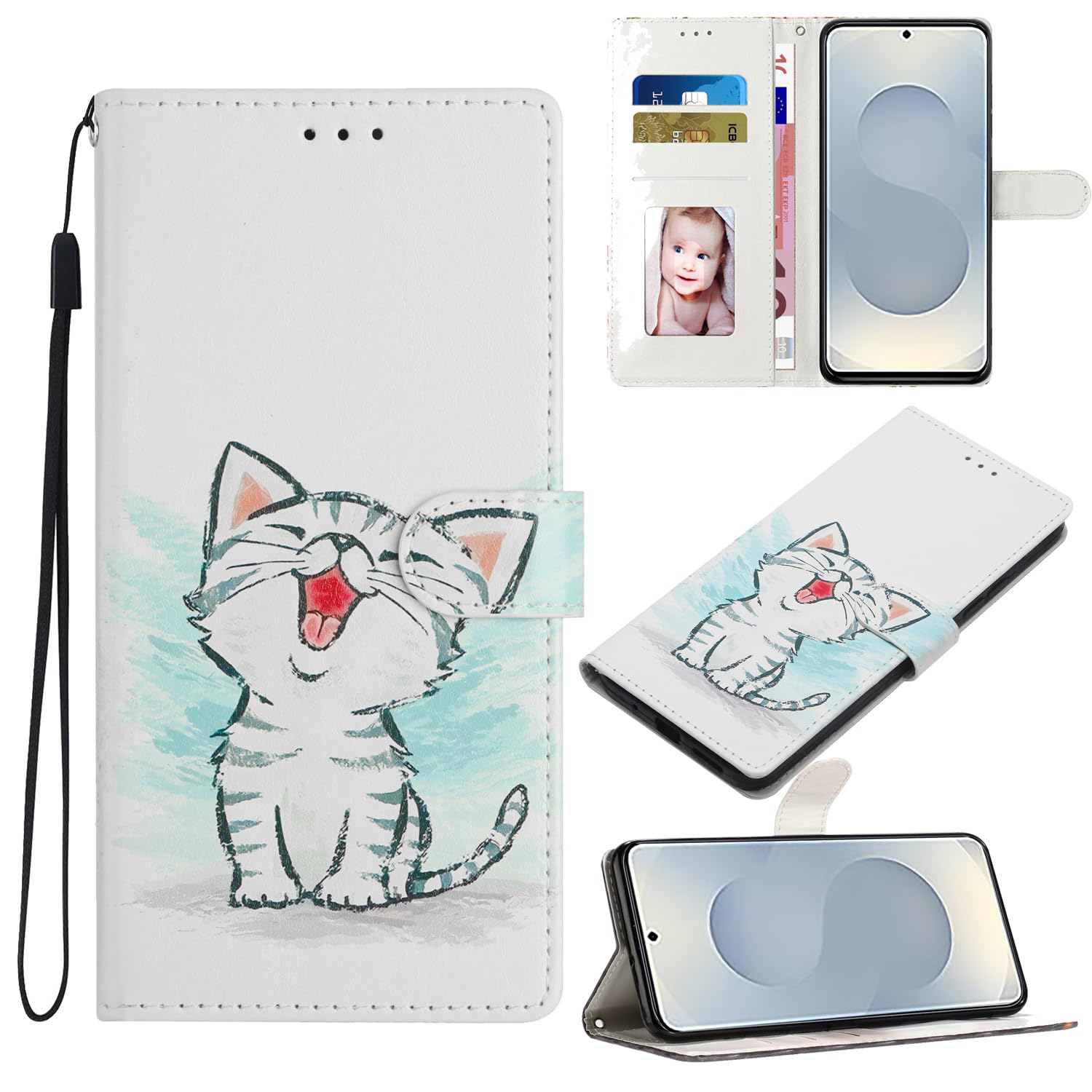 Custodia Portafoglio Con Supporto Per Xiaomi Mi 13 Lite – Pelle PU Magnetica Con Slot Carte E Interno TPU