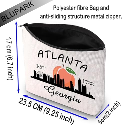Miniatura 2 de BLUPARK Georgia Pride Bolsa de cosméticos Georgia State Gift Atlanta Est 1788 Georgia Bolsa de maquillaje Atlanta Regalo de viaje, Atlanta Est