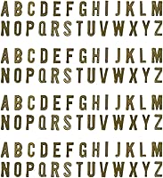 Shapenty Alloy Metal A-Z Alphabet Slide Letter Charms Spacer Beads for DIY Craft Bracelet Wristbands Necklace Choker Keychain Jewelry Making Finding, 4pcs of Each Letter, 104PCS