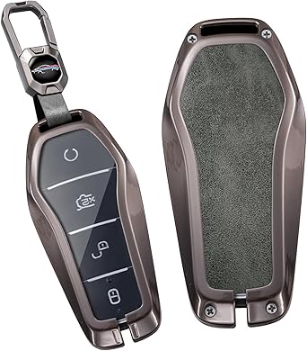 Zinc alloy Car Key Fob Cover Fit for BYD Han Ev Tang Dm Qin PLUS Song Pro 4 Button Key Case Cover Protector Key Shell
