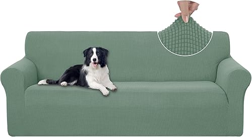 Miniatura 111 de U-NICE HOME Funda elástica para sofá de 2 plazas, funda protectora de muebles para sofá de 2 plazas, apta para mascotas (sofá biplaza, beige)