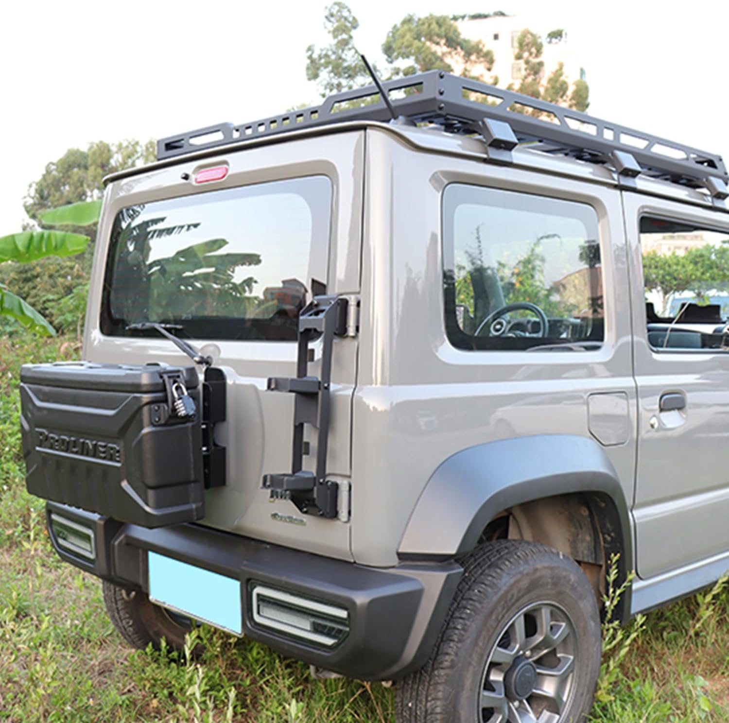 for Suzuki Jimny JB64 Tailgate Ladder Jimny Sierra JB74 Nomad JC74 Car Retrofit Exterior Fold Rear Door Climbing Trim Accessory 2018-Current