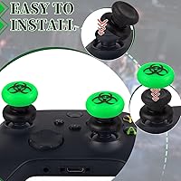 Vista 3 de FPS Thumbstick Extender & 3D Texture Rubber Silicone Grip Cover 2 Sets for Xbox Series XS & Xbox One Controller(BioH Green)