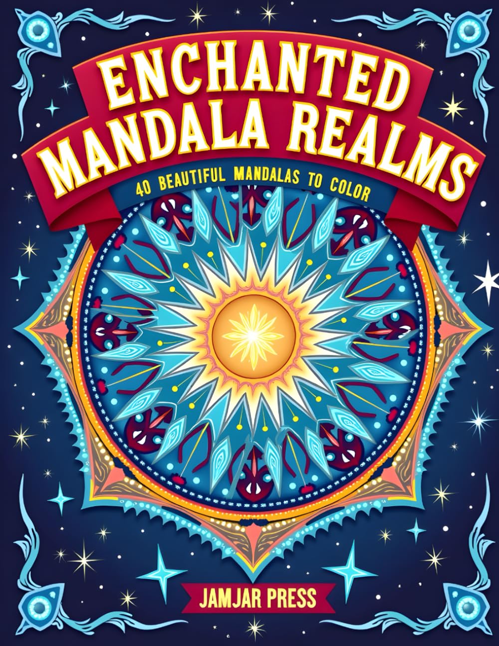 Enchanted Mandala Realms: Beautifully curated adult coloring book
