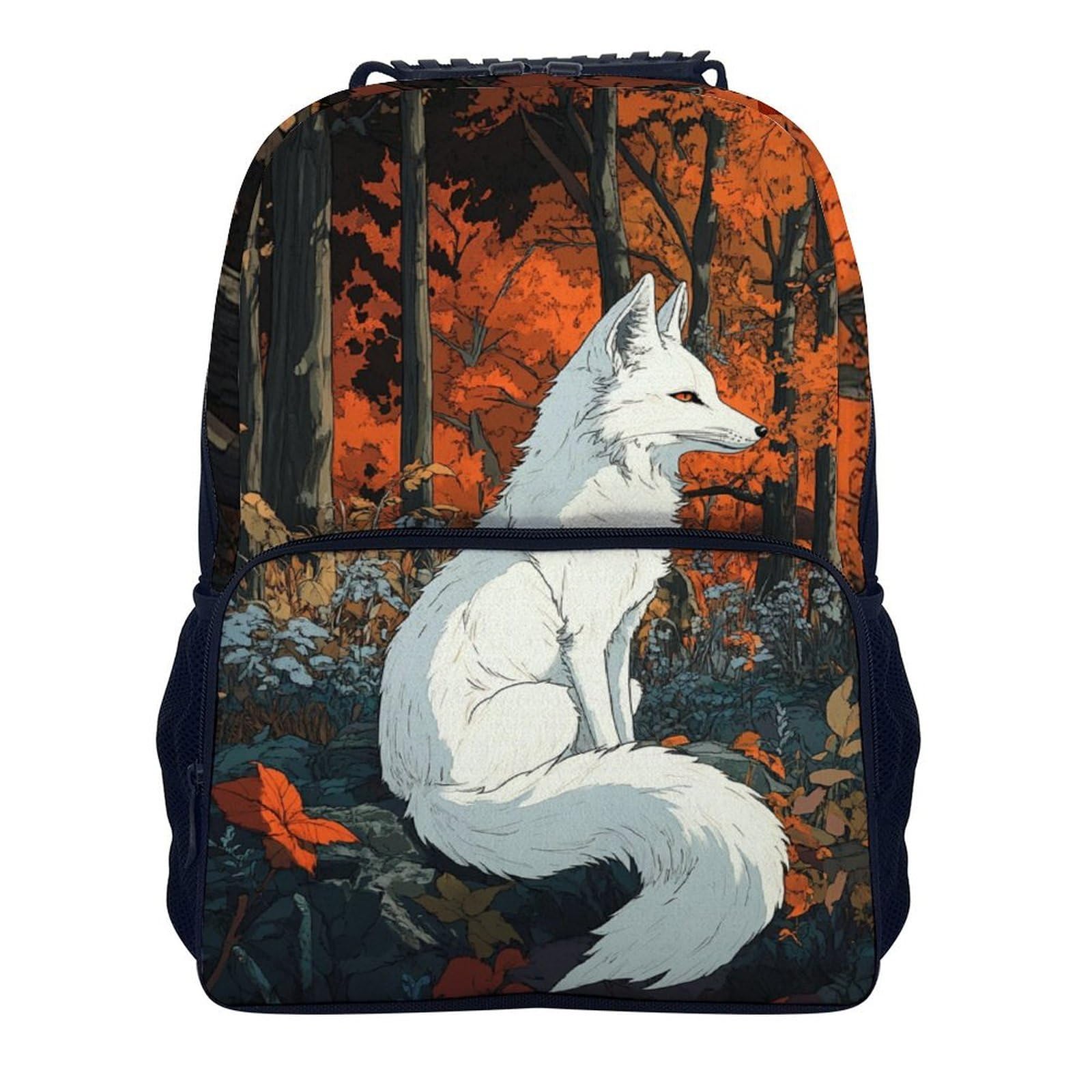 Mochila Infantil Animal Zorro Zorro para Niño Niña 7-11 Años, Mochila Colegio Escolar, School Bag, Tejido 1680D, Detalles de Fieltro, Colegio Viaje