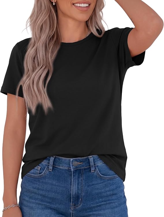 GAYHAY T Shirts for Women - Short Sleeve Spring Summer Tops Soft Basic Tees Beach Vacation Clothes for Casual 2026