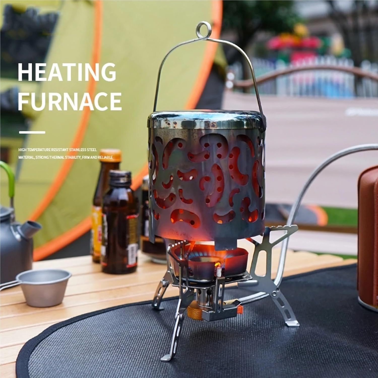 Kerosene Heater, Portable Tent Heating Cover Stainless Steel Warming Stove Camping Heated For Outdoor Backpacking Hiking,for Indoor Camping Garage