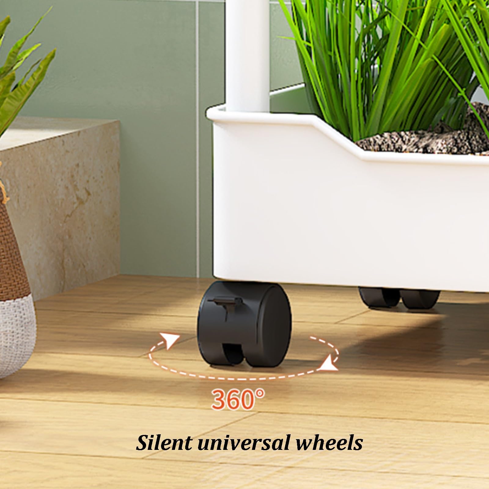 Sistema de cultivo hidropónico, cama de jardín elevada vertical con ruedas, carrito de plantación de varios niveles para frutas y verduras