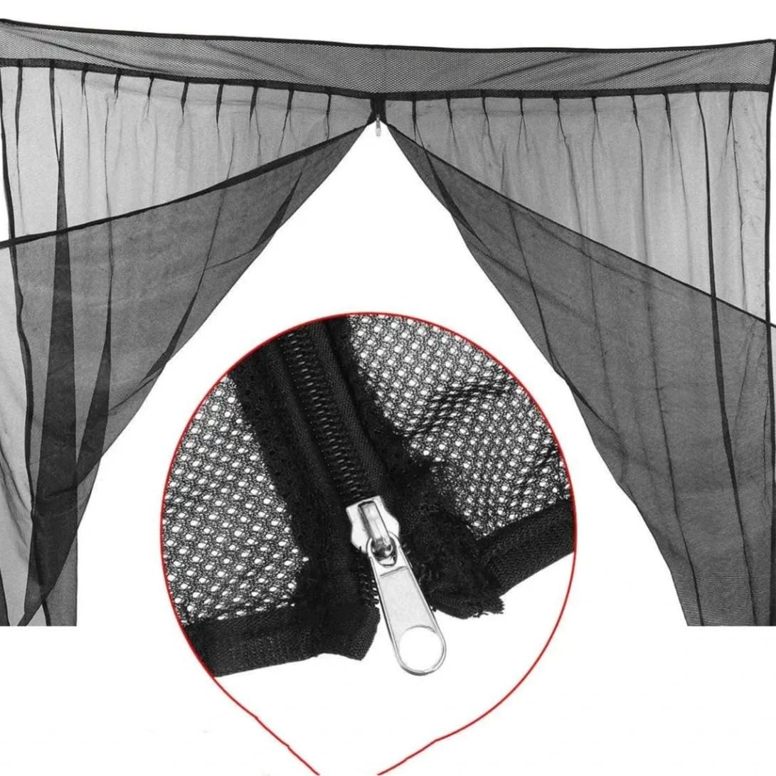 Moustiquaire Magnétique Van Avec fermeture éclair, moustiquaire Voiture Pour porte latérale de caravane et camping-car SUV(Toit moyen/haut), Camping Accessoire Protection Solaire Ins(Size:165cm×210cm)