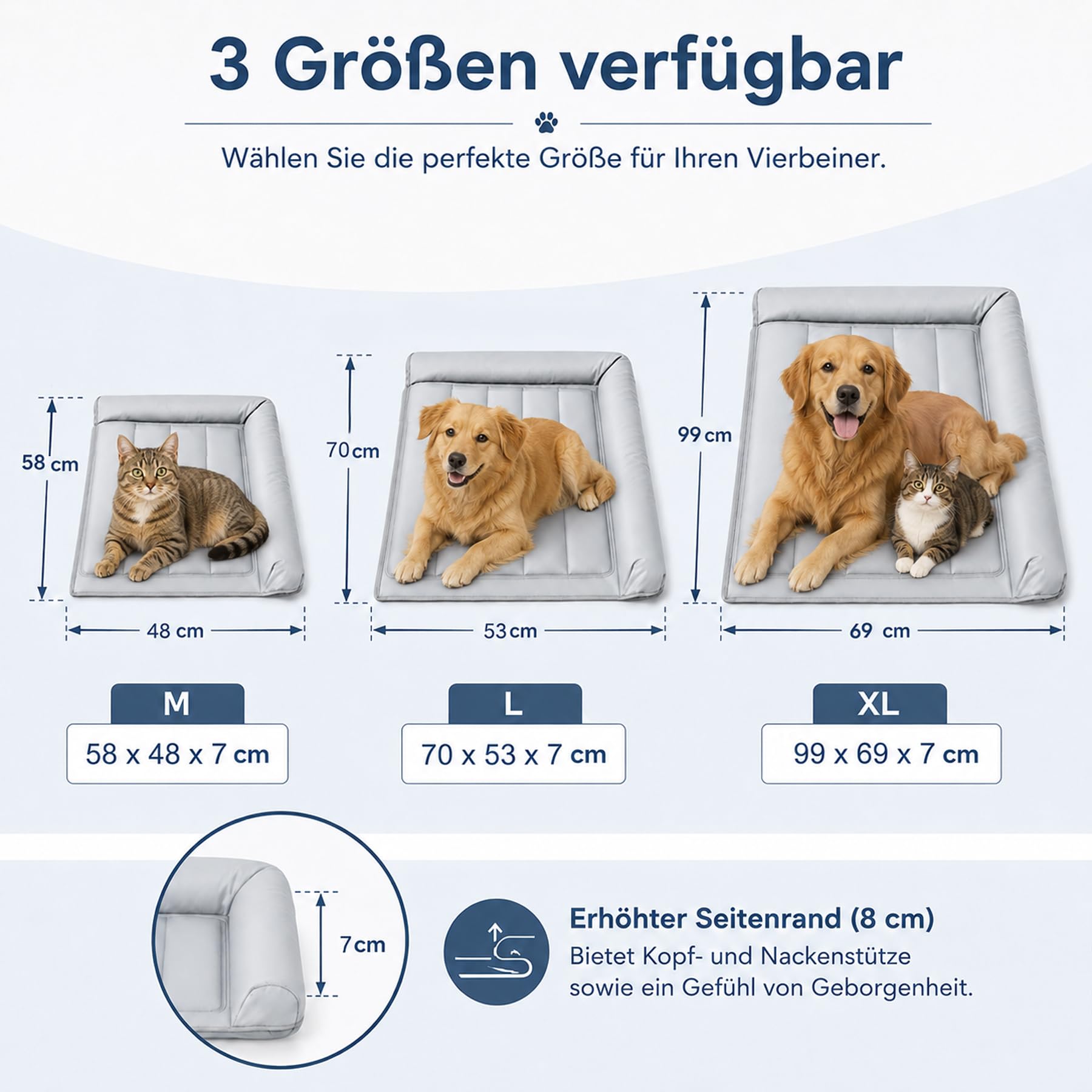 Kühlmatte Hund,99cmx69cm 2026 Neu Kühlmatte für Den Sommer,Selbstkühlende Hundematte,Waschbar kühlmatte für Hunde,Kühlmatte Hunde Ergonomisch für Kühldecke Groß Hunde Welpen Katze Kühlmatte