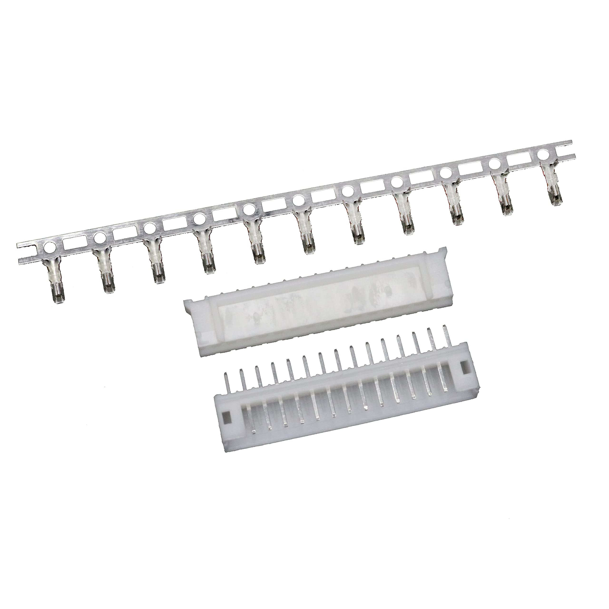 Komodo Electronics PH 2.0 mm 16-pin Board-to-Wire Crimp Connector Plug + PCB Socket + Crimps, Pack of 10 Compatible With JST PH — image 1