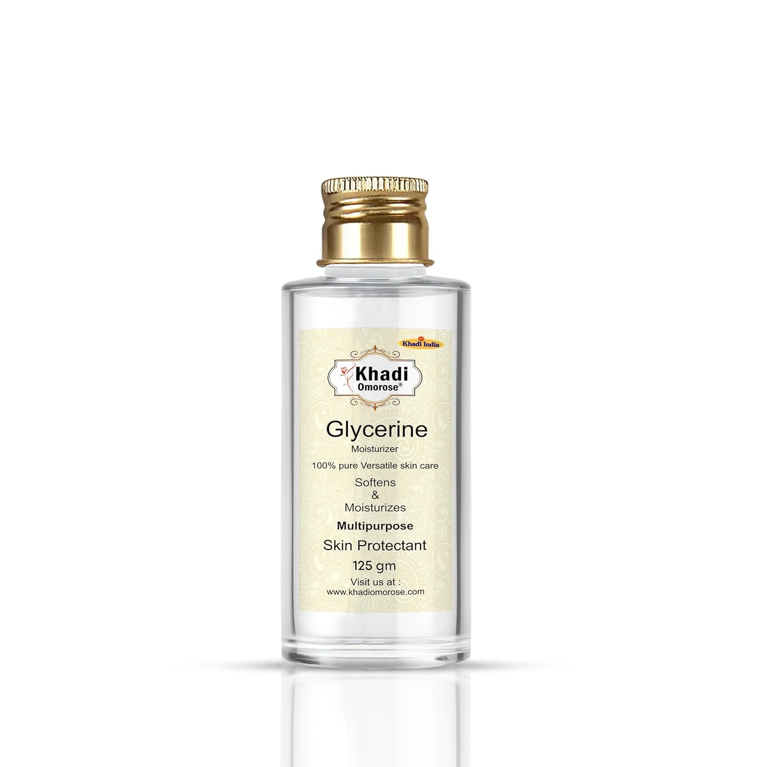 KHADI Omorose Glycerine (Pure and Unscented) For Soft And Moisturize Skin | 125 Gram, Liquid KHADI Omorose Glycerine (Pure and Unscented) For Soft And Moisturize Skin | 125 Gram, Liquid