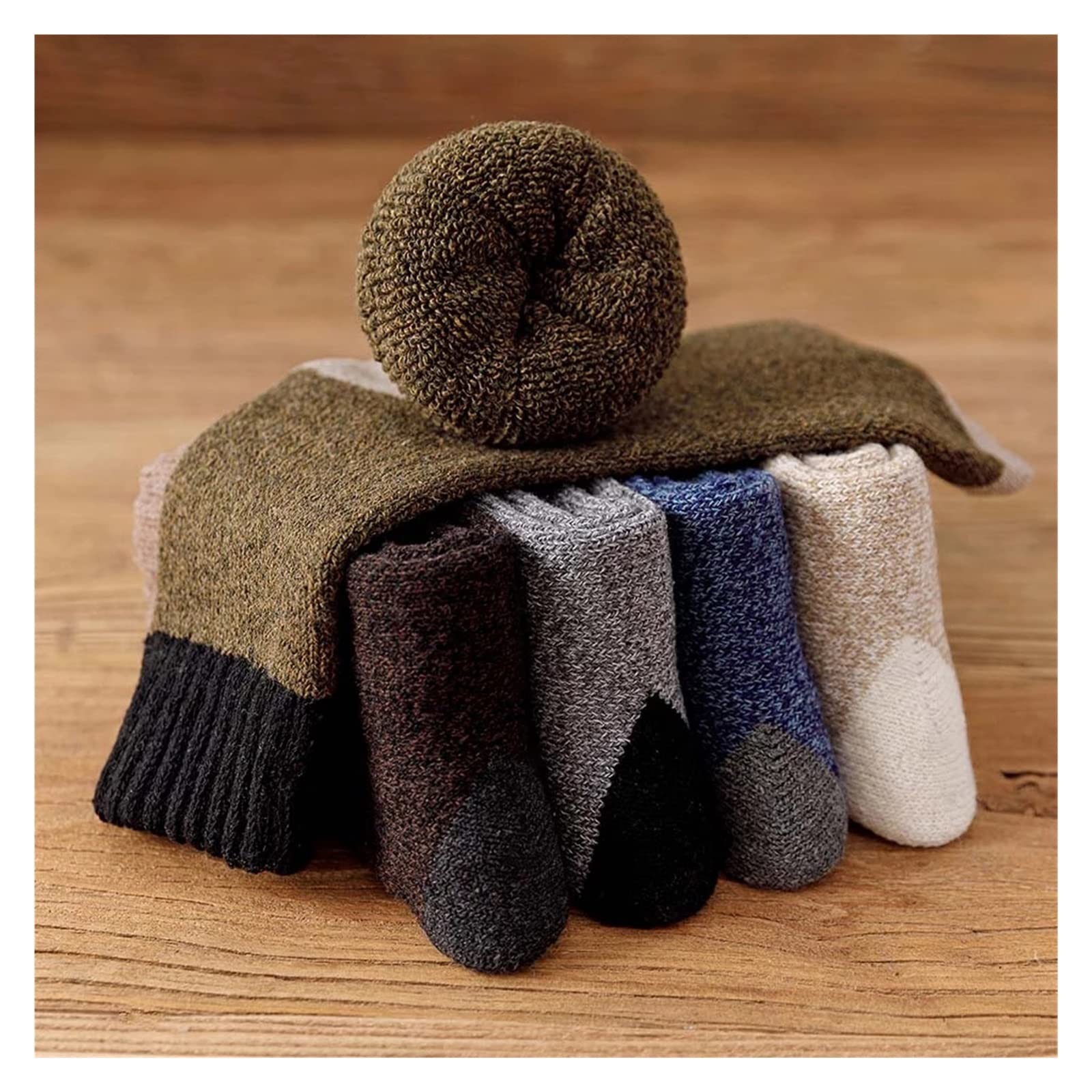 Chaussettes chaudes en laine épaisses pour pieds froids, grand confort hivernal rétro