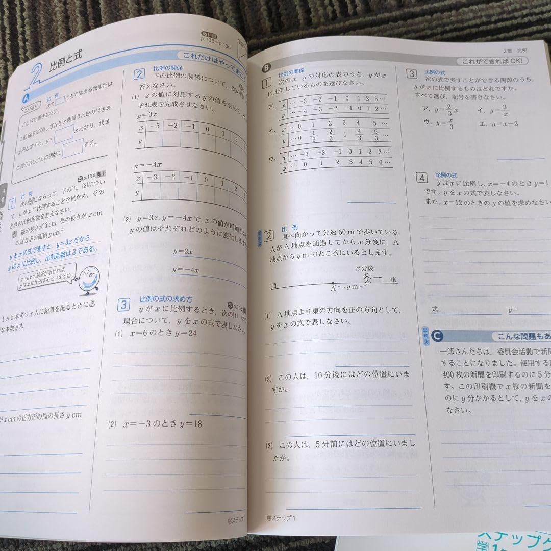 Amazon.co.jp: 浜島書店 ステップクリア 数学 中学1年 : おもちゃ