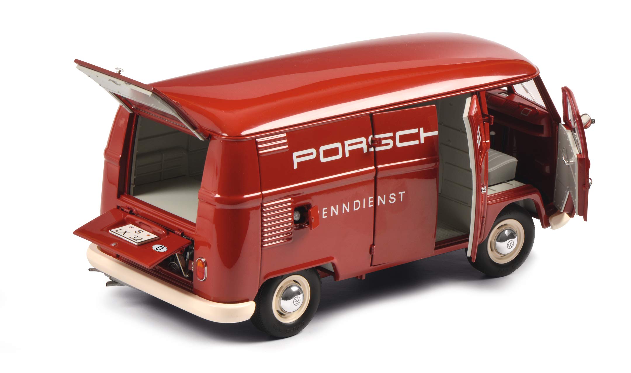Schuco 450029900 VW T1 Kasten Porsche, Renndienst