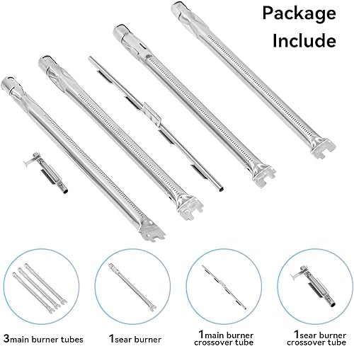 Miniatura 25 de 7636 Barras aromatizantes para Weber Spirit y Spirit II y GS4 Spirit II 300 Series, Spirit E310 E320 E330 S310 S320 S330 Parrilla de gas con perilla