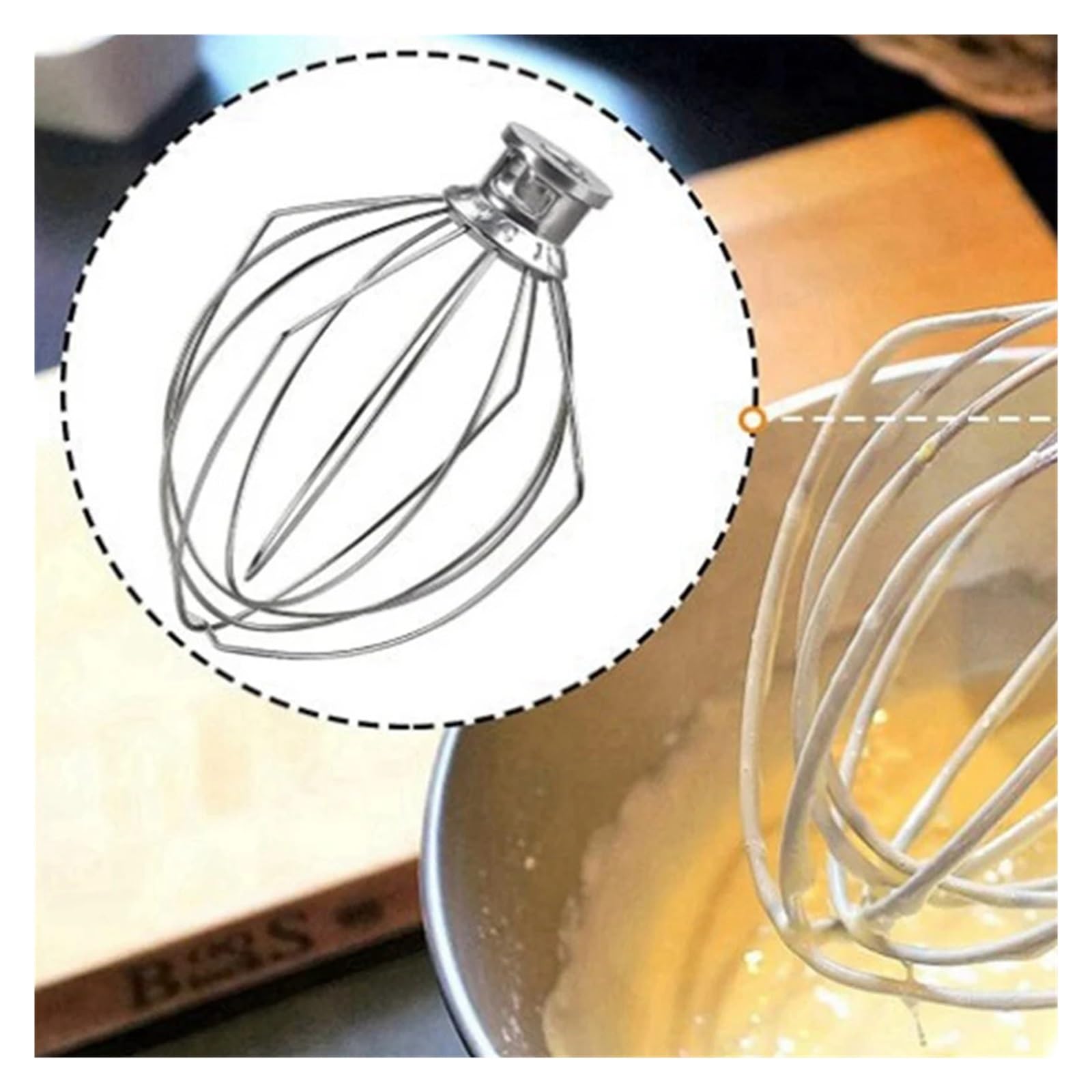 3X K5AWW Schneebesen, Stahldraht-Schneebesen, Edelstahl-Ei-Schläger, Mixer, Mischkopf, 5 QT, Kompatibel Mit Kitchenaidglobal