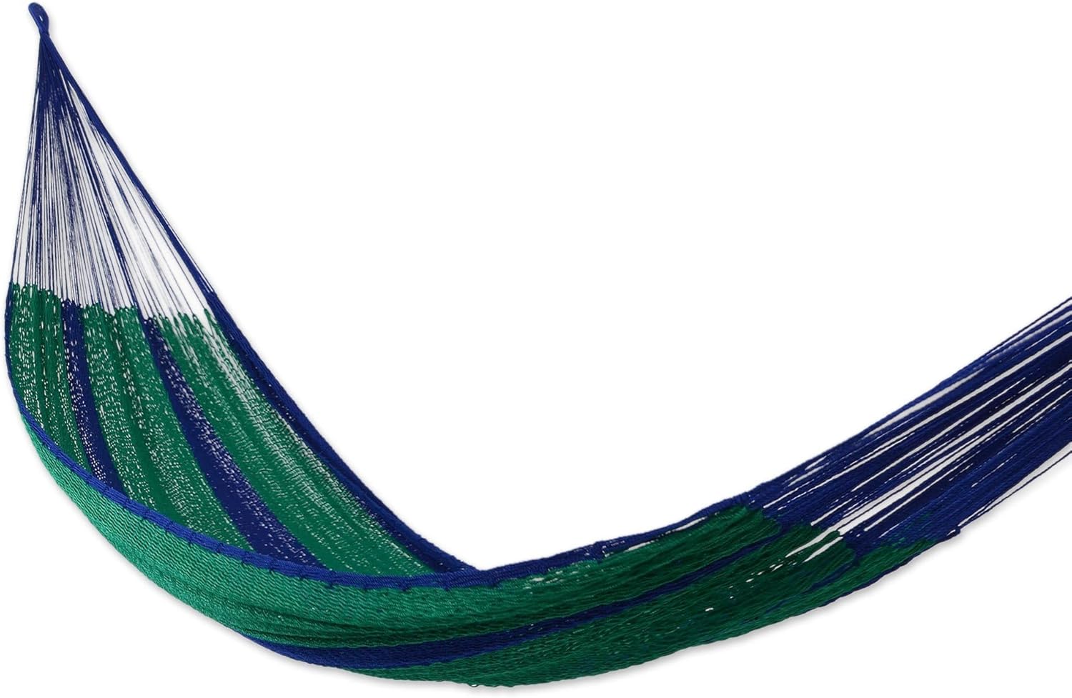 NOVICA Metallic Copper Brown Hand Woven Nylon Mayan Matrimonial Family Size XXL Rope Hammock with Crochet Fringe, 'Copper Filigree' (Triple)