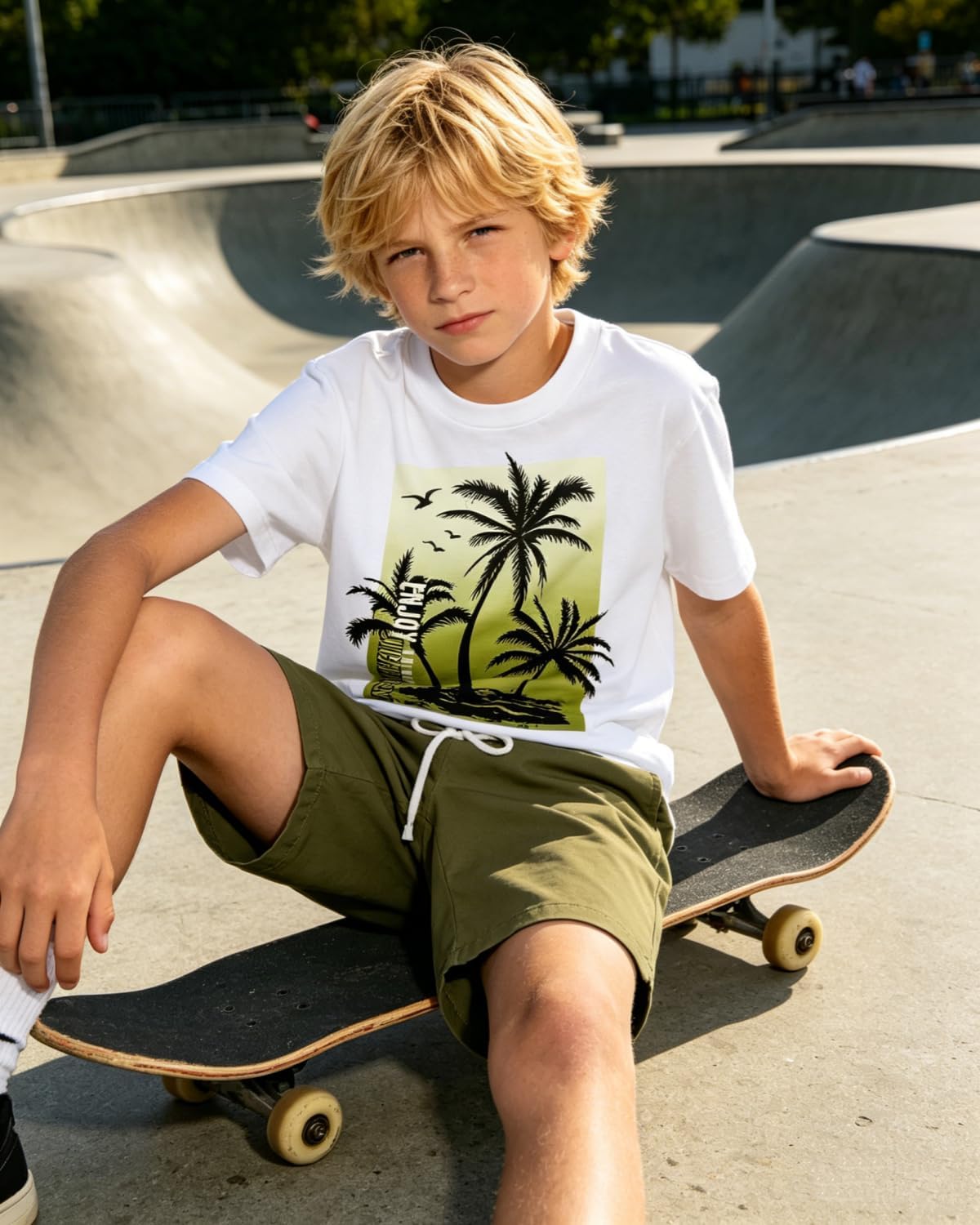 Boys Summer Clothes Letter Print Short-Sleeved T-Shirt & Shorts Set 2 Piece Toddler Kid Outfit Size 6-12