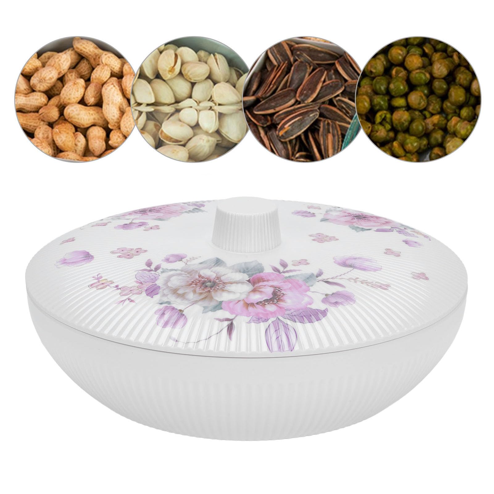 Bandeja para Refrigerios de 6 Compartimentos, Contenedor para Servir Dividido Duradero para el Hogar, Cocina, Almacenamiento de Dulces y Nueces