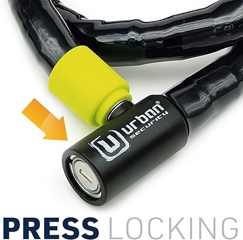 Miniatura 6 de Urban UR5100 Phyton Cable Lock, cable de acero reforzado con blindaje articulado muy flexible, bloqueo de alta seguridad, cable blindado antirrobo