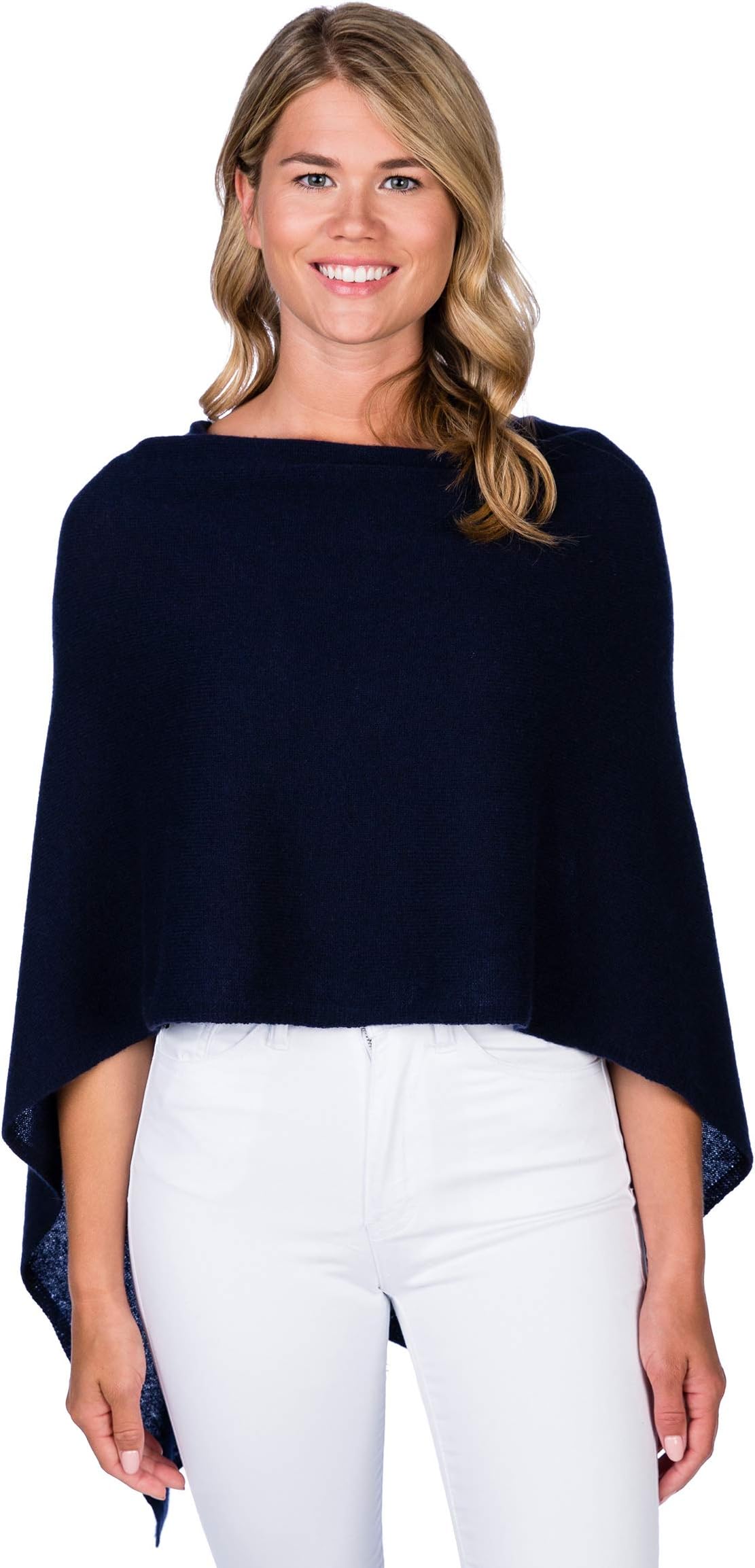 CLAUDIA NICHOLE by Alashan 100% Cashmere Luxe Dress Topper Poncho - Lightweight, Soft, Cozy & Versatile - Great Gift Item