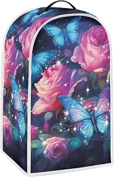 Butterfly Rose Blender Appliance Cover Washable Food Processor Covers Stand Mixer Appliance Cover Kitchen Appliance Cover Kitchen Appliance Cover for Stain