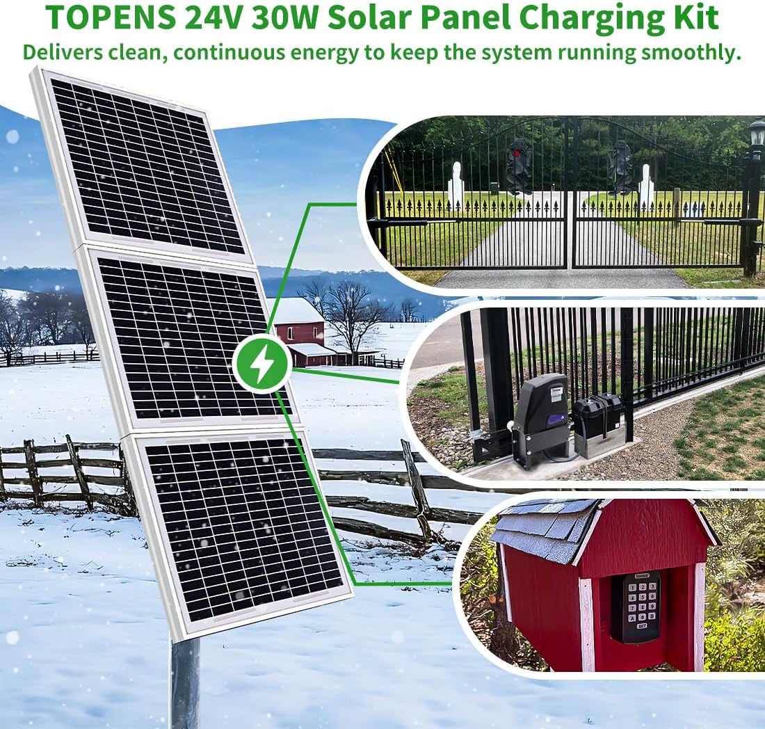 TOPENS TSP30W 24V 30W Solar Panel Charging Kit image 2