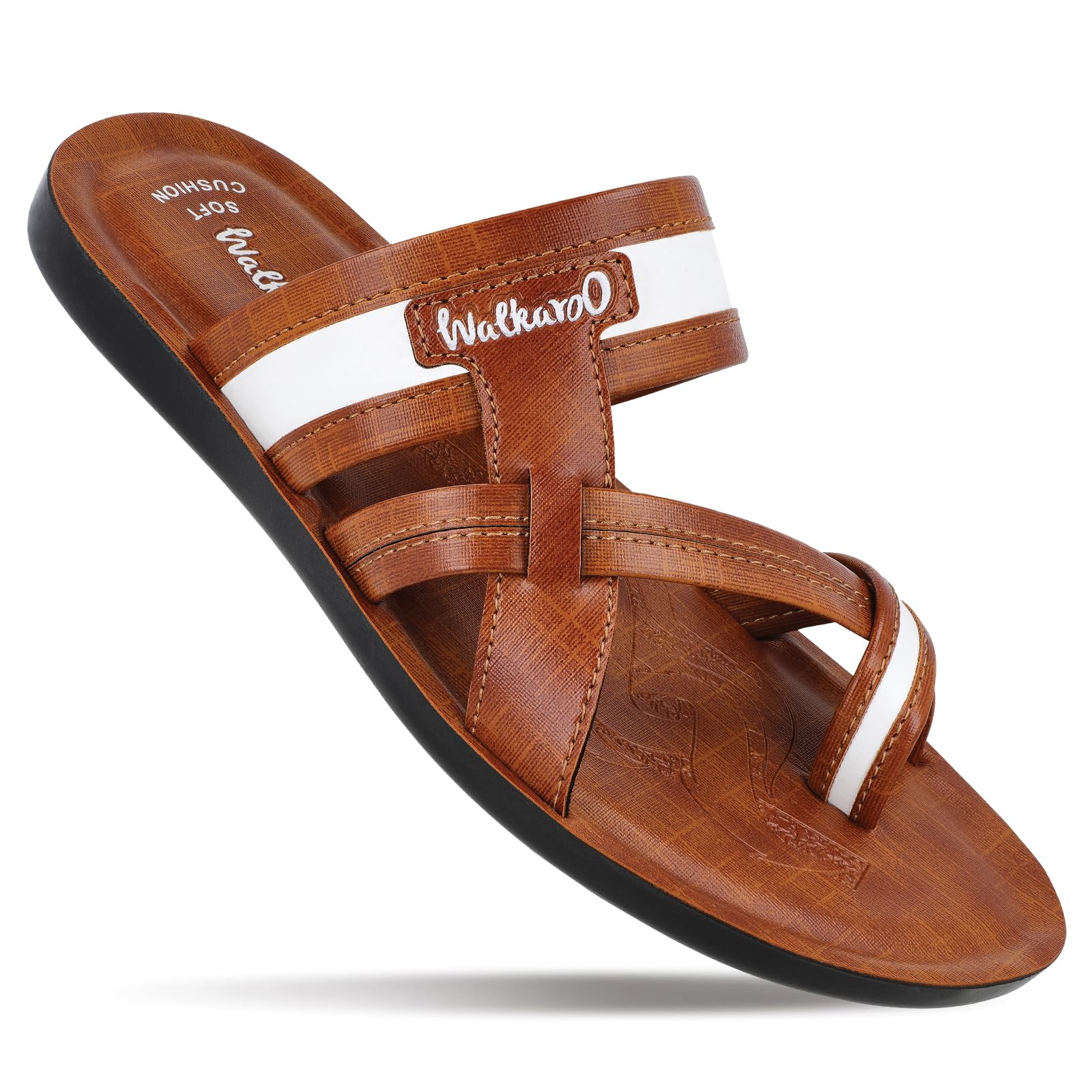 WALKAROO WG5460 Mens Sandals for Casual Wear and Regular use - Tan (B0CNH19P86) Amazon Price History, Amazon Price Tracker