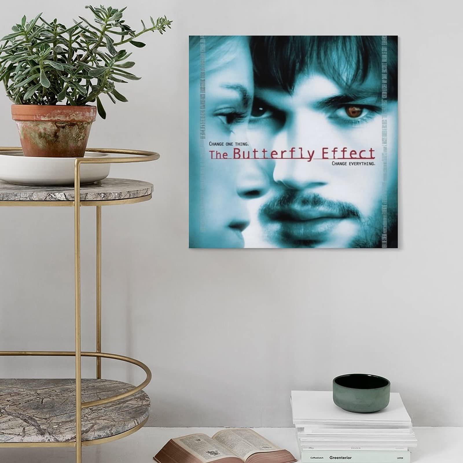 Póster de película de ciencia ficción con efecto de mariposa, pintura decorativa en lienzo para pared, póster de sala de estar, dormitorio, 24 x 24 pulgadas (60 x 60 cm)