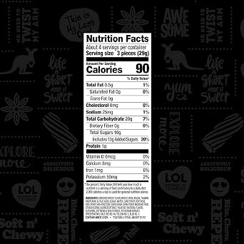 Wiley Wallaby Classic Black Licorice, 4 Ounce Bags, 16 Count
