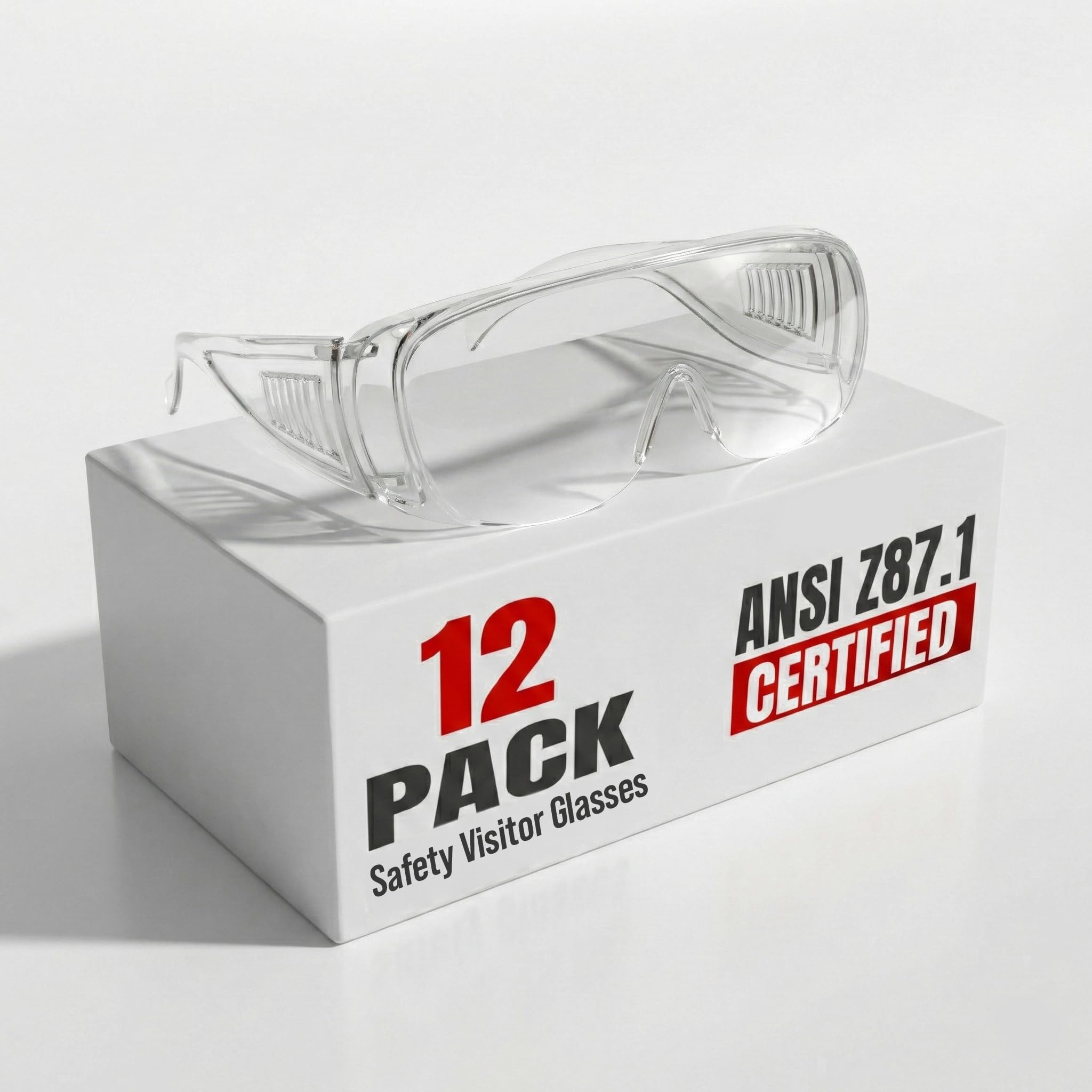 RUGGED BLUE Visitor Safety Glasses For Men & Women | Ansi Z87 Certified Safety Glasses For Shooting Range | Anti-Scratch