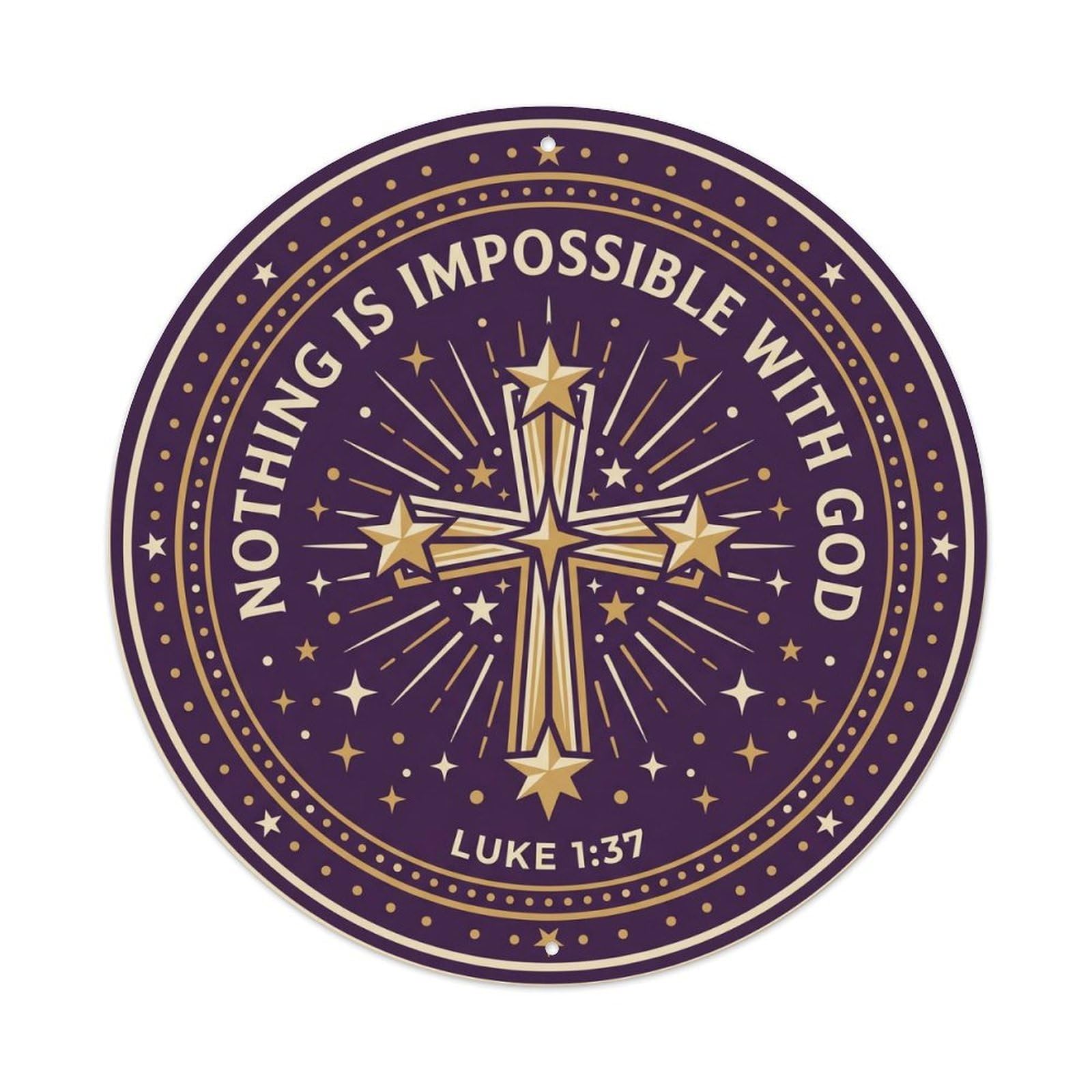 Nothing Impossible With God Miraculous Metal Tin Sign