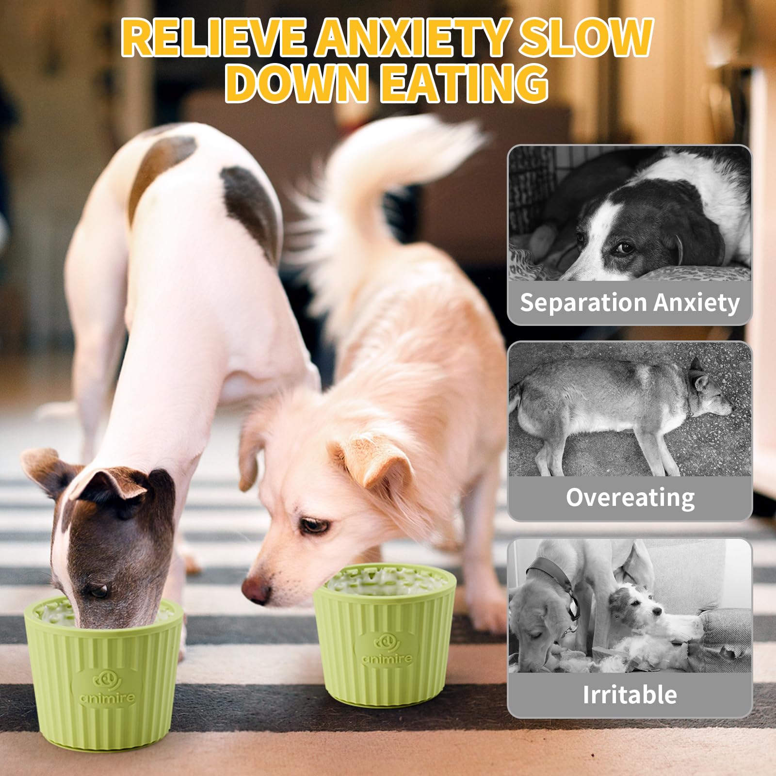 Bestalk Dog Lick Bowl - Anxiety Relief Slow Feeder Mat, BPA Free Silicone, Non-Slip, Dishwasher Safe - View #12