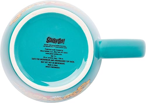 Miniatura 4 de Silver Buffalo Scooby Doo Group Mystery Machine Flowers Jumbo - Taza de cerámica curvada, 25 onzas