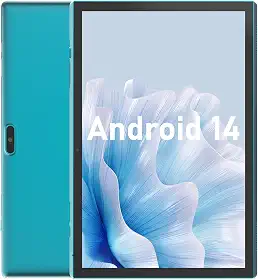 Tablet de 10 polegadas, Android 14, tablets Android de 10,1 polegadas, DDR4, 6 GB de RAM (expansão de 4 GB) ROM de 32 GB de 2 MP + 8 MP, câmera dupla, WiFi-6 BT, suporta expansão de 1 TB, aba IPS de