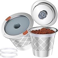 Vista 12 de Tazas K reutilizables para keurig 2.0 1.0, filtro universal de acero inoxidable recargable K Cups Uso para Keurig para la mayoría de cafeteras
