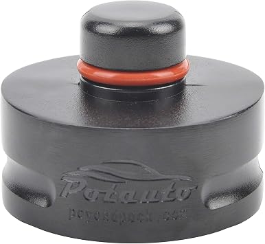 Potauto Universal Aluminum Jack Pad Jacking Puck Point Adapter Support Compatible with Tesla Model X Model S - Protects Battery, Side Skirts, Frame Rail, Vehicles Qty 1, Black