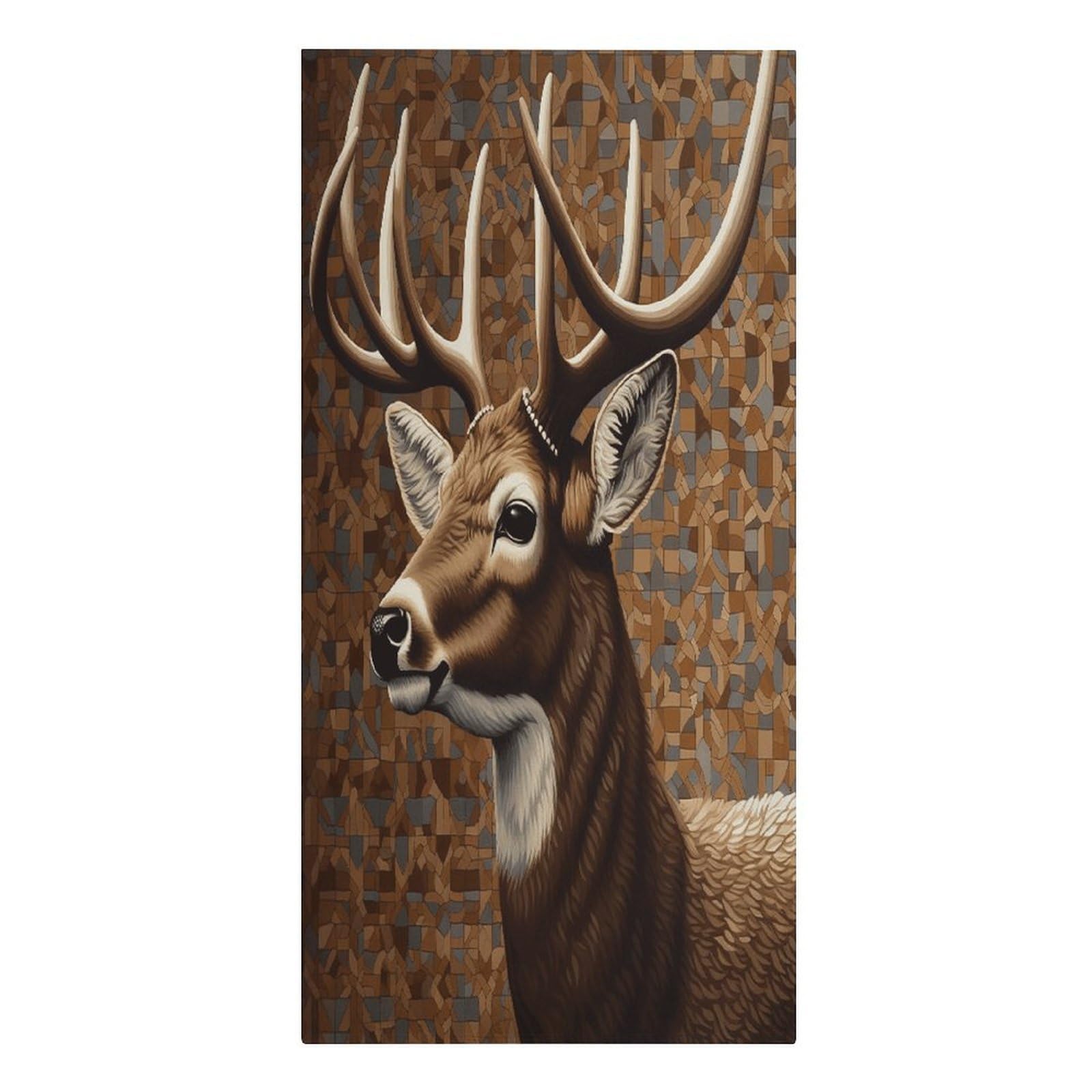 VstaDank Deer on Brown Background Beach Towel Vacation Essentials Sand Free Soft Quick Dry Swim Towels 61"x30" Modern Extra Large Towels Lightweight Microfiber Beach Towel for Swimming Pool