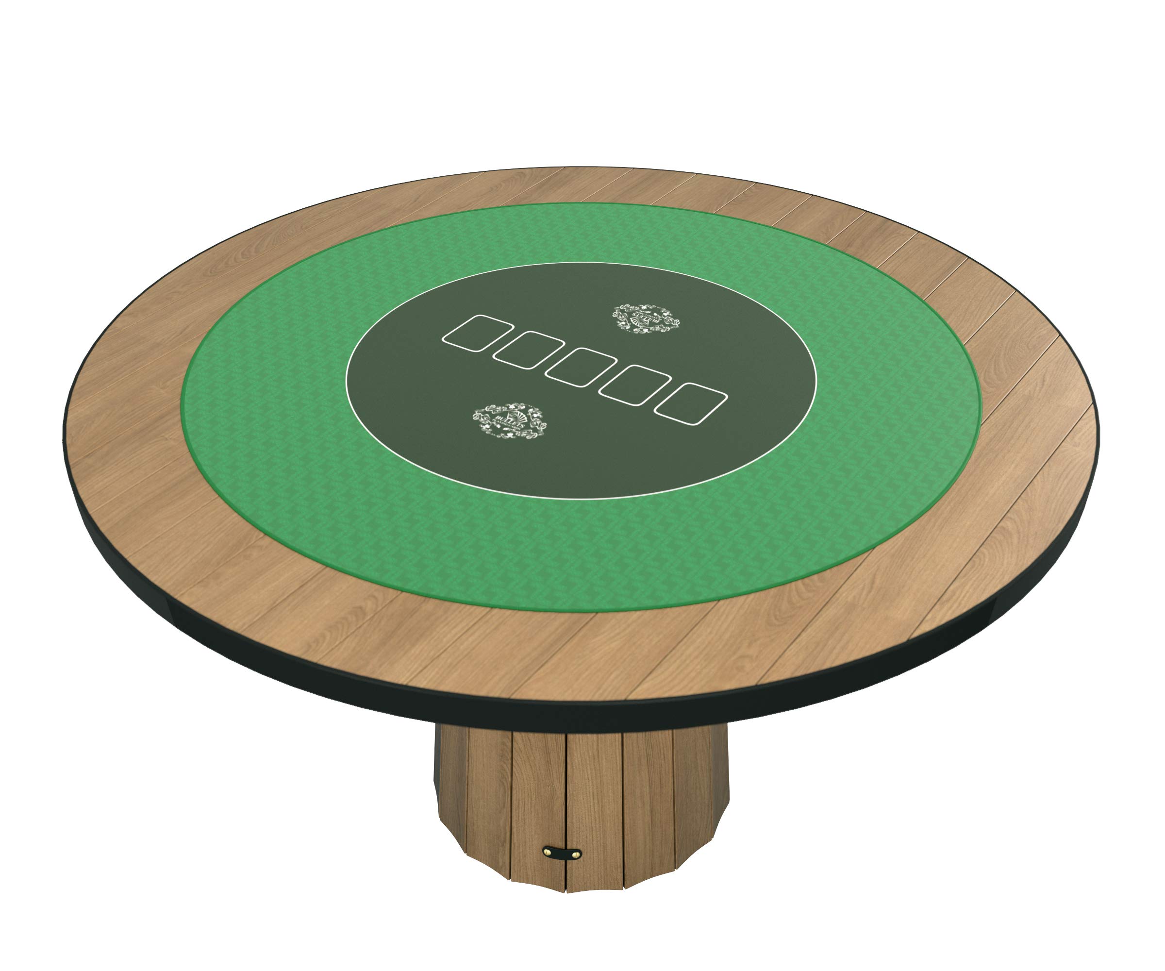 Bullets Playing Cards, Alfombrilla de póquer (100 cm), Texas Hold'em, unisex, adulto, verde