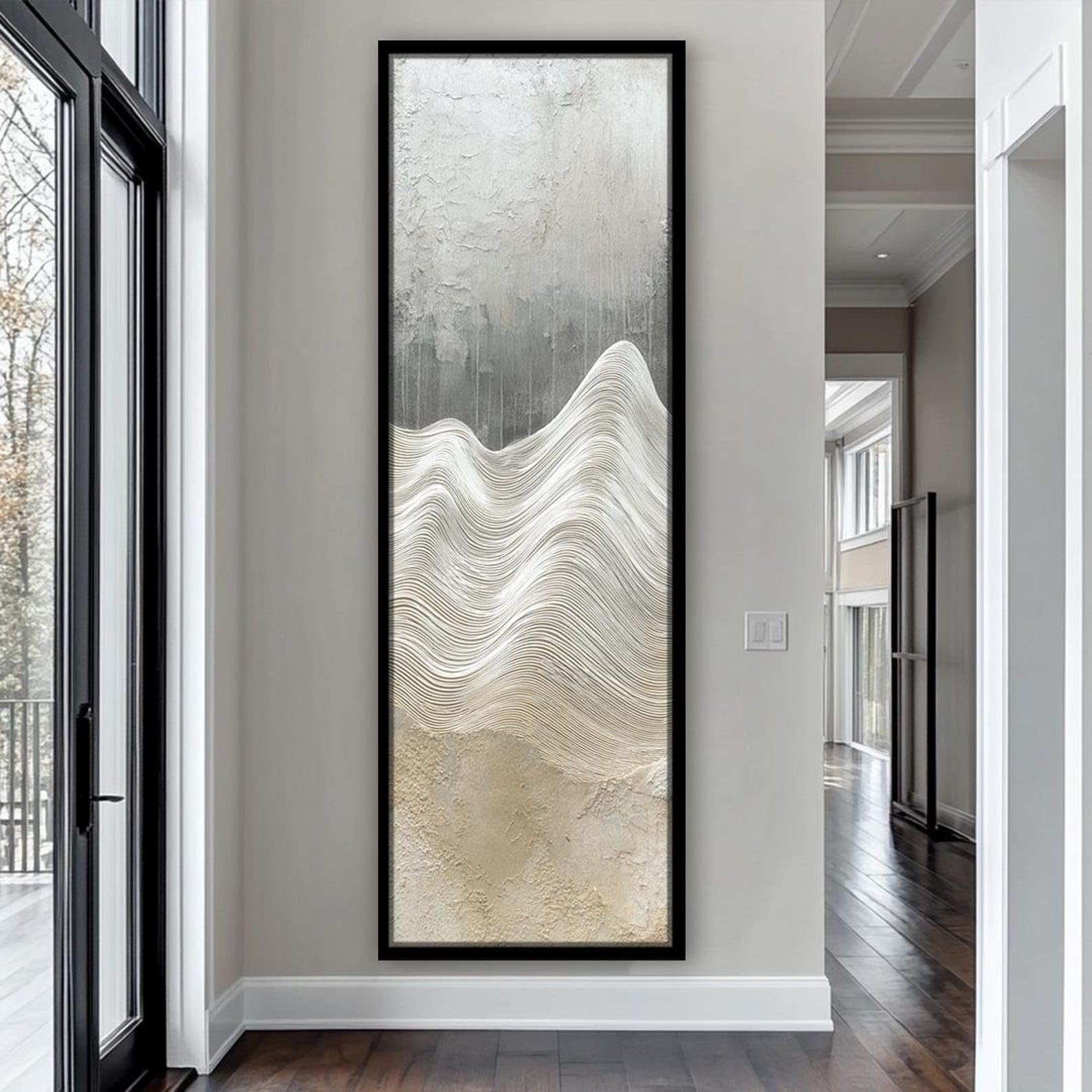 XBTYKPB Tall Narrow Canvas Wall Art, Long Vertical Print for Office, Dining Room, Living Room, or Bedroom, Long Narrow Artwork(45x135cm/Frameless)