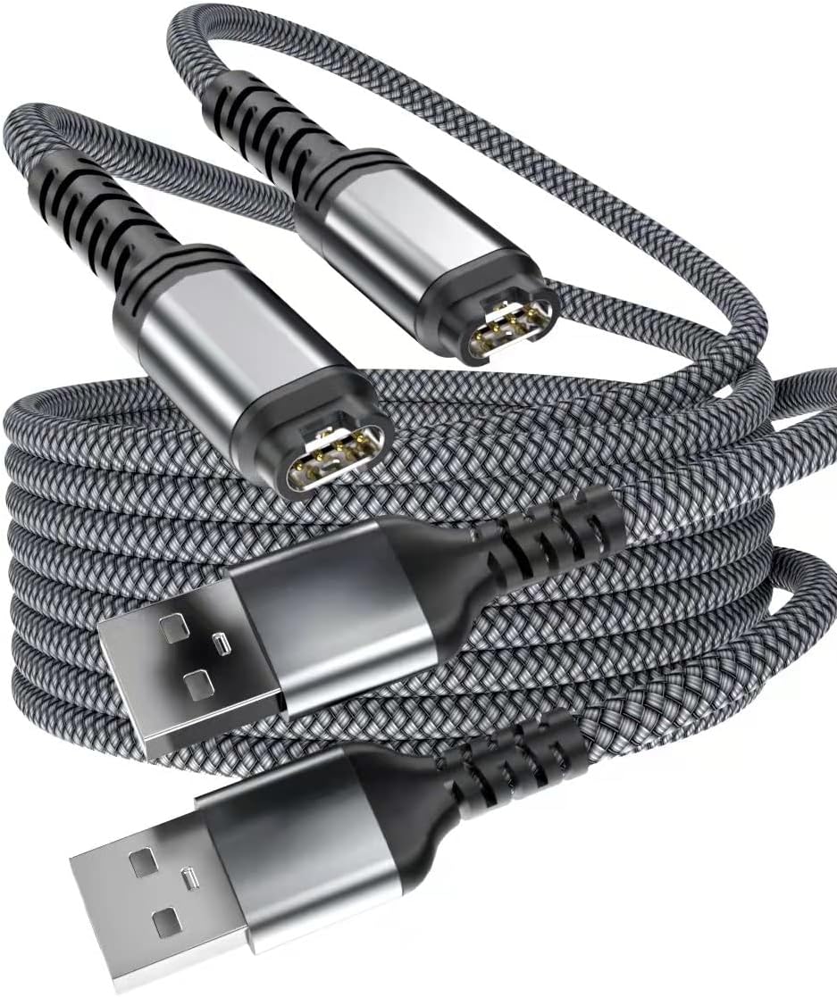 Garmin Fenix 6 6S 6X Pro Sapphire Charger 2Pack, Ankey Charger Cable for Garmin