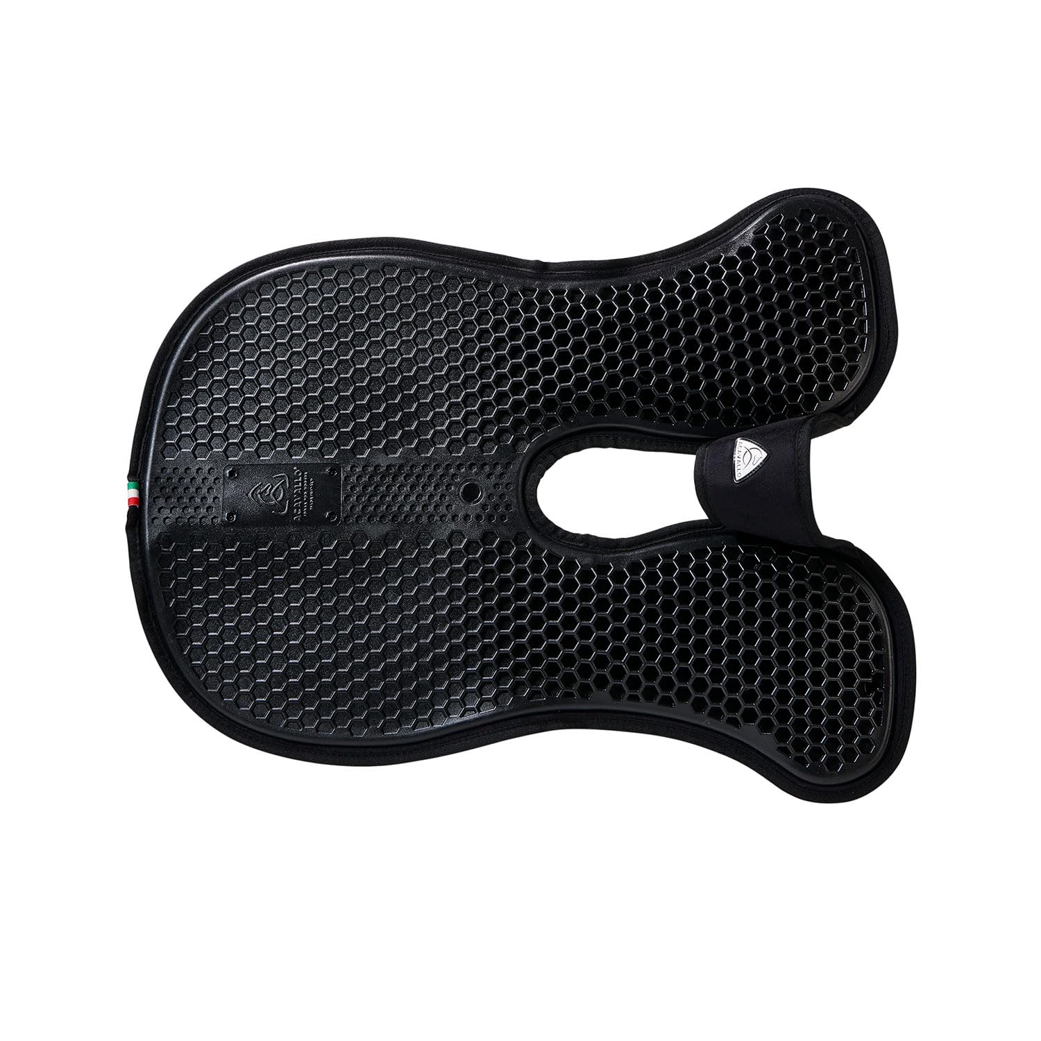 ACAVALLO SALVAGARRESE FREE HEXA GEL 1/2 PAD E ALZATA ANTERIORE CON MICROPILE CAVALLO EQUITAZIONE ALZAPALETTA (NERO)