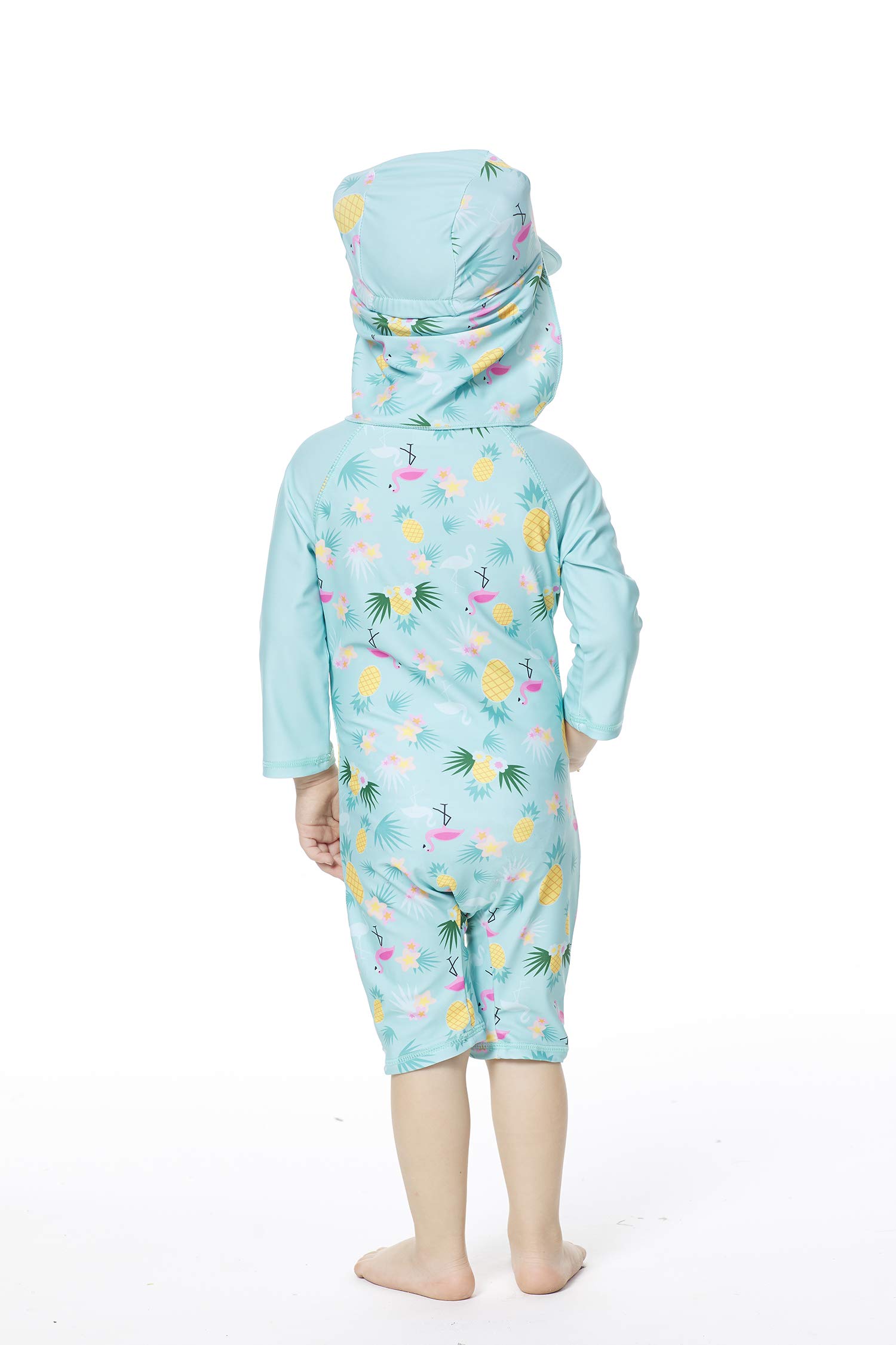 BONVERANO Baby Mädchen Badeanzug EIN stück 3/4 der ärmellänge UV-Schutz 50+ Kleidung MIT Einem Reißverschluss…